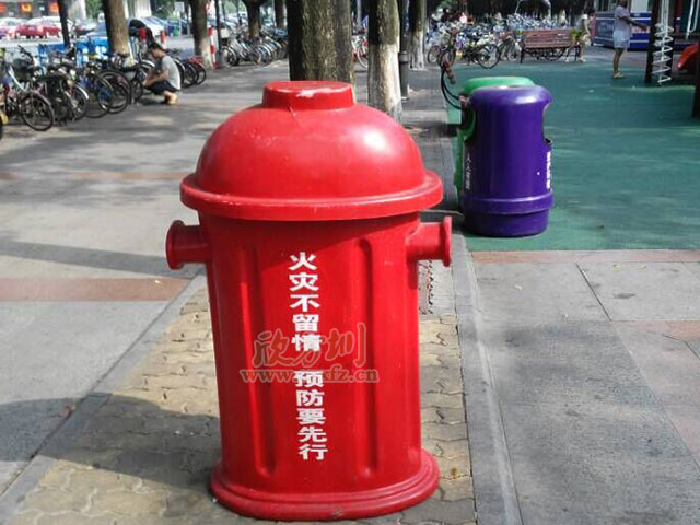 消防玻璃鋼垃圾桶圖片