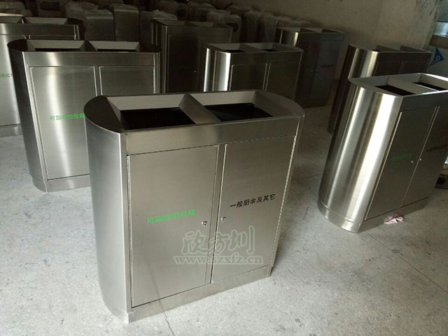 不銹鋼酒店分類垃圾桶 不銹鋼酒店分類垃圾桶