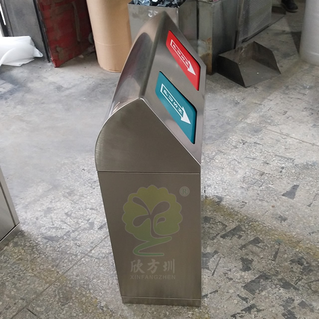 帶蓋戶外雙分類不銹鋼垃圾箱
