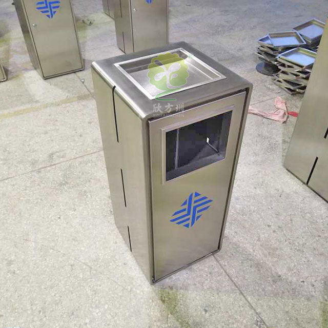 室內(nèi)小型方形不銹鋼果皮箱