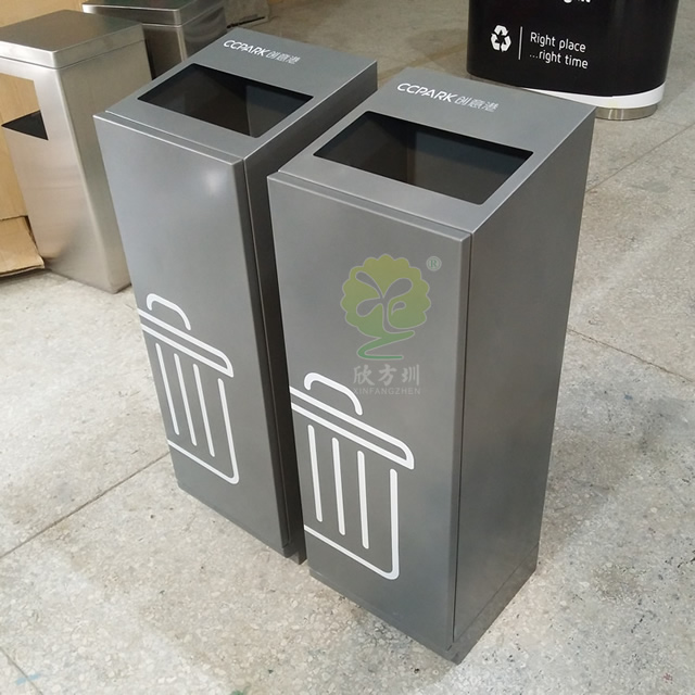 創(chuàng)意小型帶滑軌不銹鋼垃圾箱
