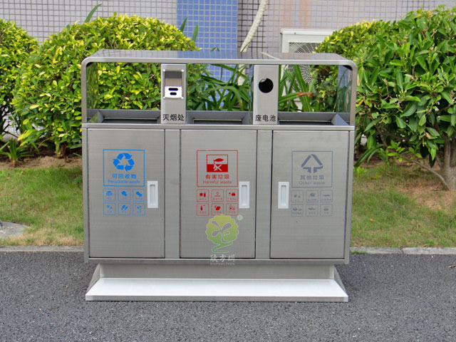 室外不銹鋼垃圾箱 室外不銹鋼垃圾箱
