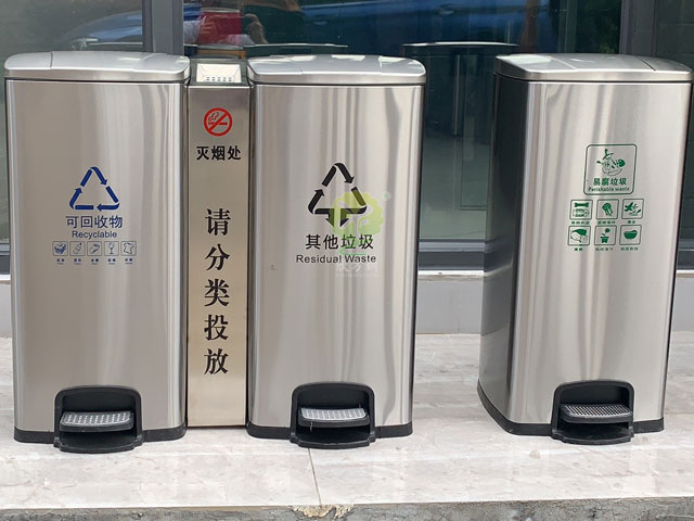 深圳家用分類垃圾箱干濕廚房不銹鋼腳踏密閉環保 深圳家用分類垃圾箱干濕廚房不銹鋼腳踏密閉環保