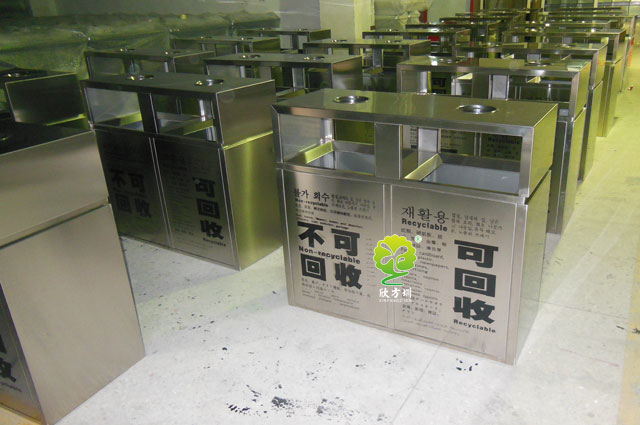 室內不銹鋼分類垃圾桶