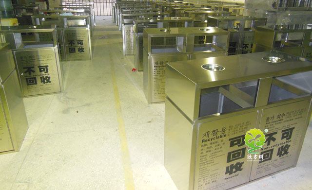 室內不銹鋼分類垃圾桶