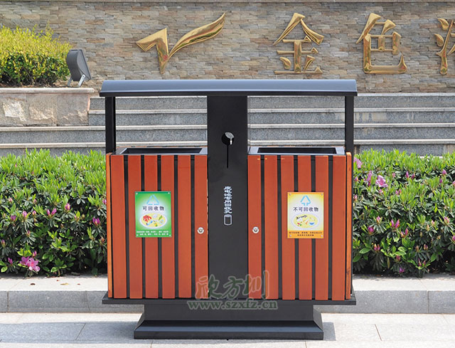 小區(qū)戶(hù)外鋼木垃圾桶圖片 小區(qū)戶(hù)外鋼木垃圾桶圖片