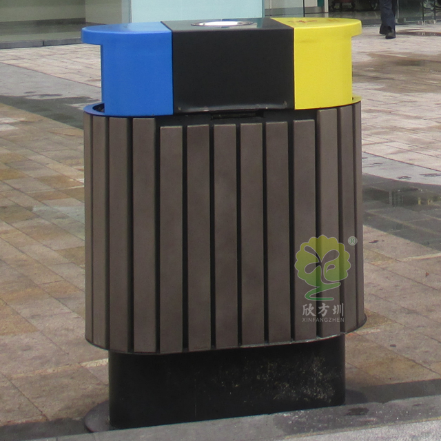 橢圓形分類鋼木垃圾桶