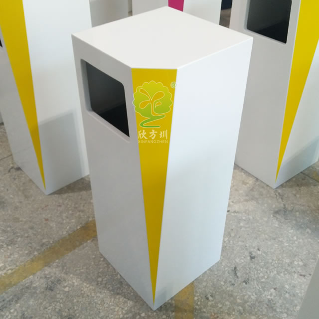 商場室內方形鋼制果皮箱