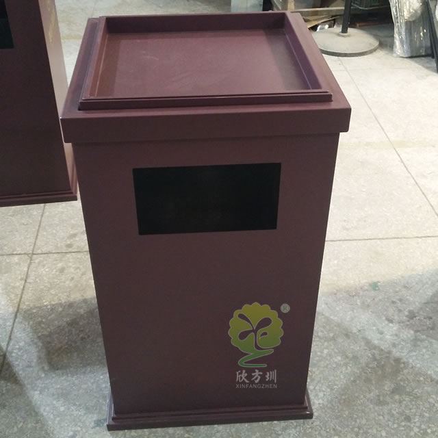 室內物業方形鋼制垃圾桶