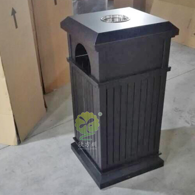 烤漆別墅方形鋼制垃圾桶