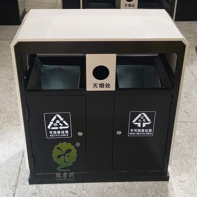 物業小區戶外分類鋼制垃圾桶