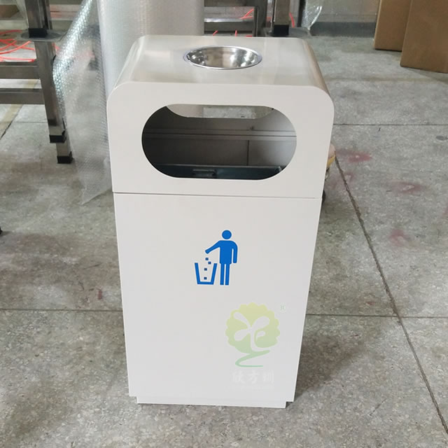 電梯口方形鋼制果皮箱