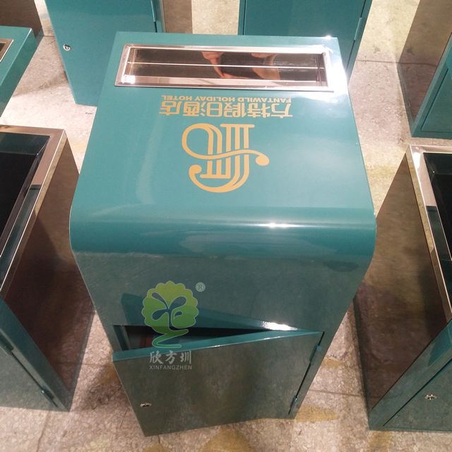 酒店方形室內鋼制垃圾桶 酒店方形室內鋼制垃圾桶