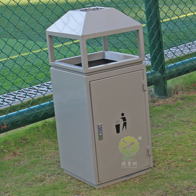 戶外方形鋼制垃圾桶