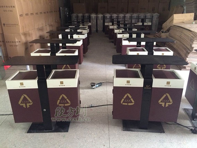 地產鋼制分類垃圾桶