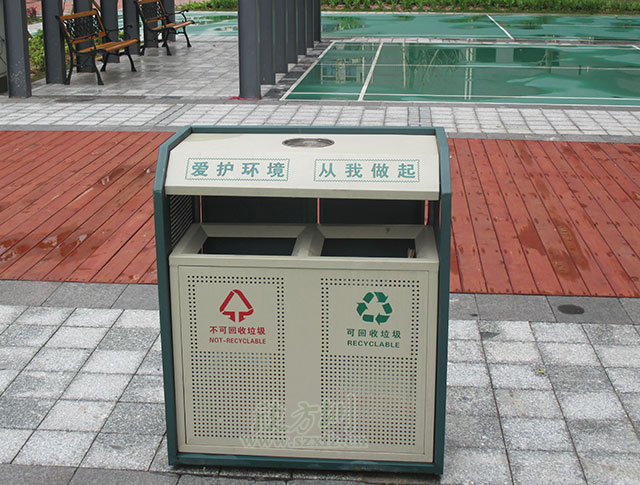 園區鋼制分類垃圾桶